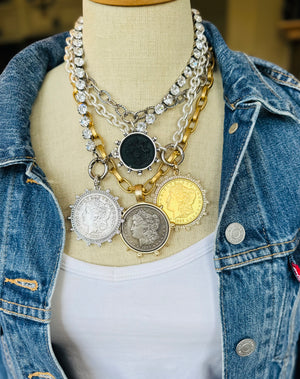 Vintage Gold Coin Necklace