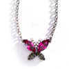 Signature Butterfly Necklace - Fuchsia, Black Diamond