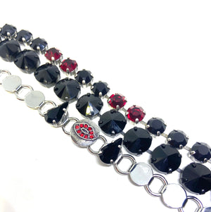 Hot Lips Element Bracelet With Two Side  Pear Shaped Crystals