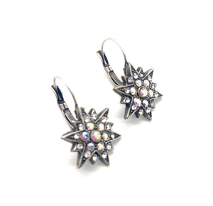 Leverback Star Earrings