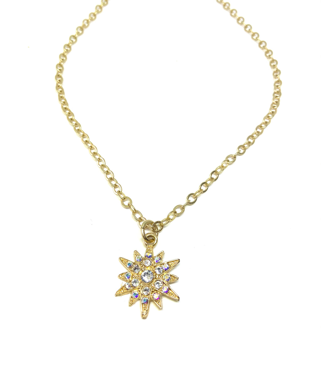 Star Necklace Set in Gold