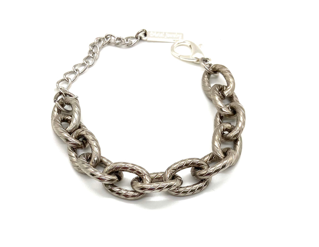 Oval Chain Silver Bracelet