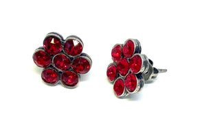 Seven Stone Stud Flower Earring