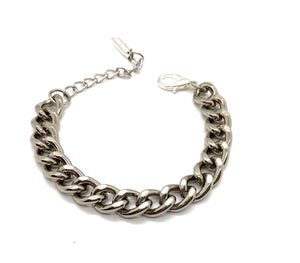 Silver Curb Chain Bracelet