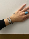Three Stone Adjustable Silk Bracelet