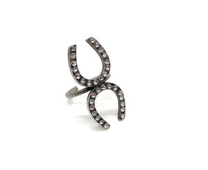 Double Sided Adjustable Horseshoe Ring